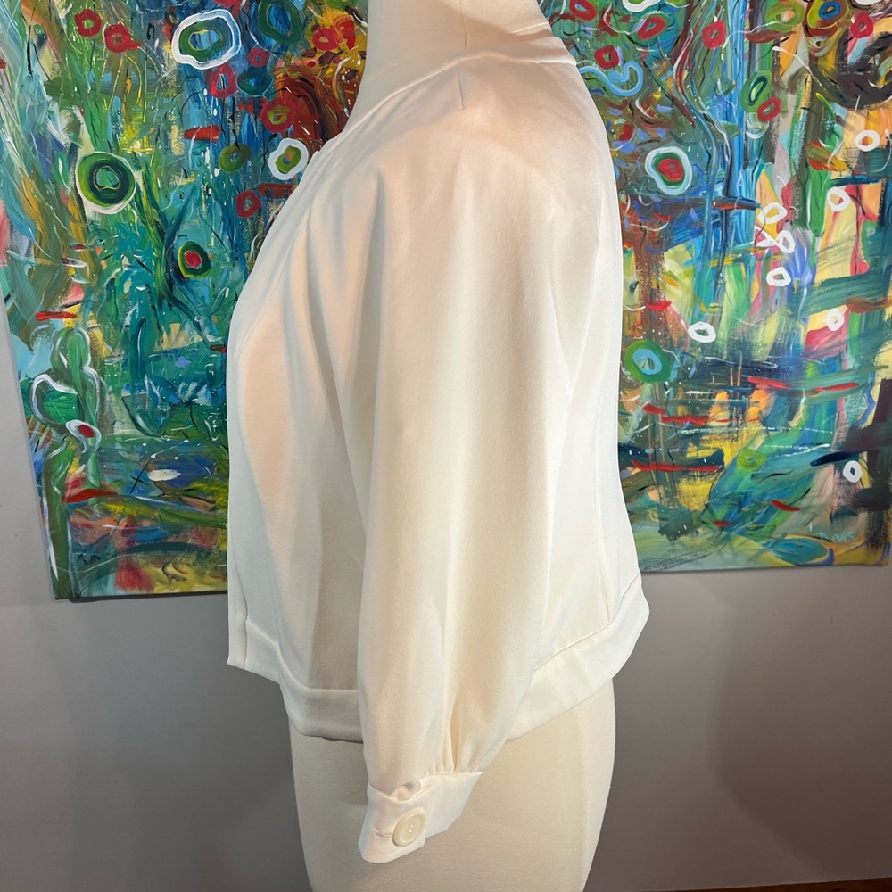 Ivory Crepe Jacket - Picture 7 of 7